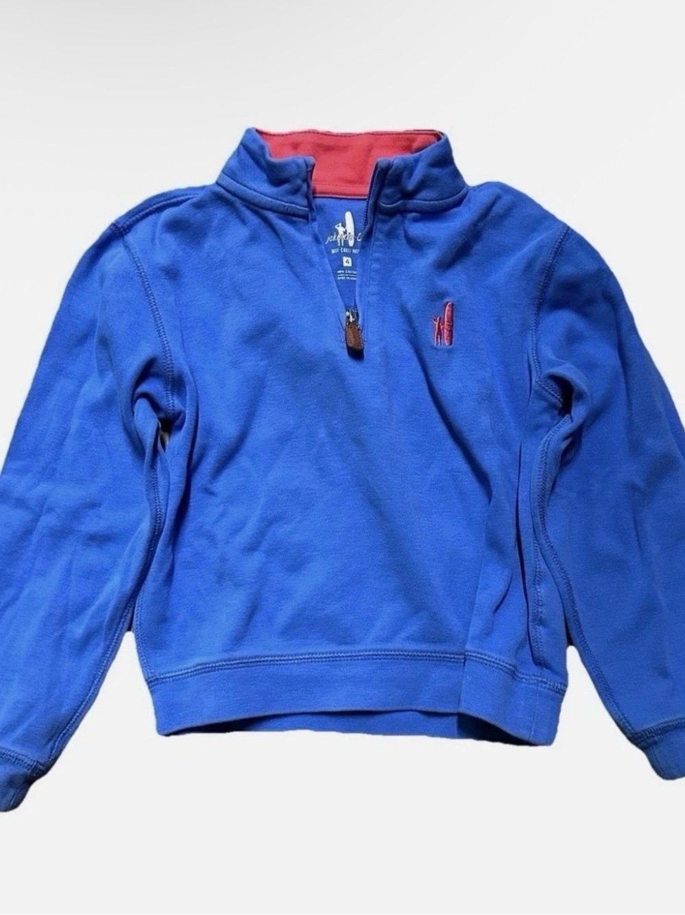 Toddler Boy Johnnie-O Bright Blue Quarter Zip Pull Over Size 4T
